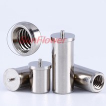 스팟용접기 50PCS M3 황동 보드 솔더 조인트 구리 열 스폿 용접 너트 스터드 50pcs, 01 M3_04 M3x7x1 (50pcs)