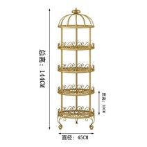 가방 진열장 장식장 코너 여성 거실 드레스룸 고급 명품 보관함, 골드 두꺼운 4 레이어