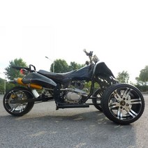 150CC 역삼륜오토바이 클래식바이크 14인치 농업용, 주황색