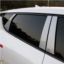 (윤부샵) 기아 EV6 용품 튜닝 B필러 C필러 아크릴 마스크 데칼 자동차 기둥몰딩 보호 가드 스크래치방지 몰딩, UN_헤어라인블랙-BC필러(6P)