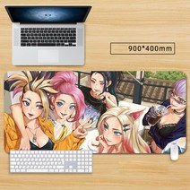 마우스 장패드 롤 리그 오브 레전드 KDA아리 큐티 캐릭터 게임 대형 마우스패드 게이밍 패드 피시 게임 굿즈, 색상-09, 90*40cm