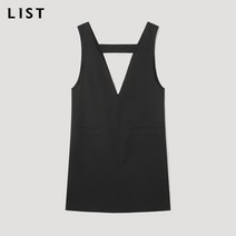 LIST_02 [리스트] 딥 브이넥 레이어링 원피스_TWWOPM60070_BK