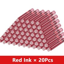 만년필선물 저가 11Pcs 만년필 혼합 잉크 세트 EF 0.38mm 팁 블랙/블루/레드 교체 가능한 사무실 쓰기 문구, 17 Red ink-20pcs, 한개옵션1