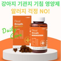 펫생각 리얼브레스 기관지영양제 강아지영양제 기침 기관지 협착증 호흡기 영양제 배도라지 츄어, 2개