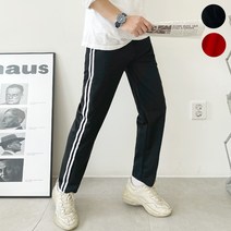 가비진 남성용 투라인 밴딩 일자 팬츠 옆두줄 편안한 트레이닝 팬츠