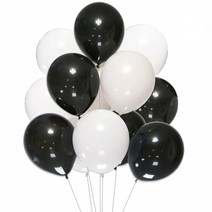 홈파티 풍선 행사 생일 파티용품 파티소품 1020pcs 골드 블랙 핑크 라텍스 풍선 생일 파티 장식 성인 웨딩 장식 헬륨 globos 샤워 ballon, 검정 흰색, 10개