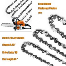 체인줄 스노우체인 사슬 스트랩 Stihl MS170 전기 톱 어태치먼트 용 3Pcs 가솔린 세미 치즐 체인 38LP 0.05, 한개옵션0