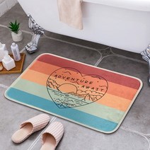 DAYA 감성 발매트 레인보우하트 욕실 주방 화장실 발매트 현관 러그 국내생산 (친환경)베란다매트 발코니매트 욕실발매트 현관발판 화장실발매트 주방발매트, 본상품