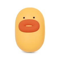 Muid 고양이 손난로 핫팩 휴대용 속열 보조배터리 겸용 충전기 USB 충전기 귀여운 고양이 큰부리 오리, 노랑색 오리
