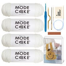 [니뜨] 모드케이크(100g) 뜨개실 x 4볼 + DIY 세트, 01_화이트