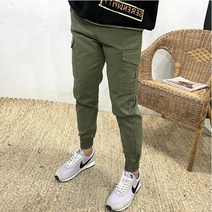 히이즈제이 남자 워싱 스판 카고 조거 밴딩 면바지 [6 color]
