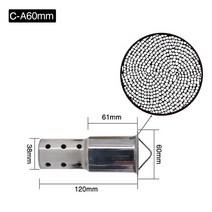 자동차 머플러 배기 튜닝 소음 50.8mm 60mm 오토바이 유니버설 프론트 리어 DB 킬러 이동식 소음기 배기, C-A60, 하나