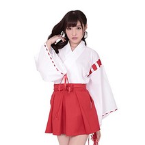 A & TCollection 꿈의 속의 무녀 짱 (유메노 나카노 코코 짱) 미니 무녀 의상 화이트 × 레드 여성 M 사이즈