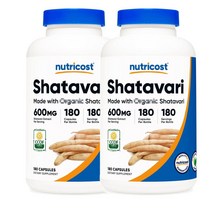 뉴트리코스트 Nutricost 샤타바리 600mg 180캡슐, 2팩