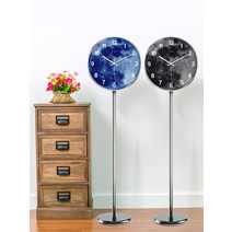 LED시계 명화시계 액자시계 예쁜벽시계 큰시계 스탠드형시계 숫자시계 장식용벽시계 궤종시계 장식용시계 로비시계, 블루[야광 숫자] 실버 테두리, 14