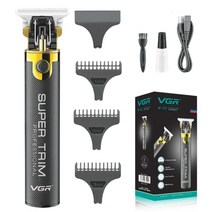 vgr 전문 헤어 클리퍼 t9 hair cutting machine cordless haircut machine 충전식 대머리 이발사 트리머 for men v-082, 상자 포함