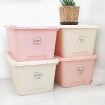 마카롱 리빙박스 24L 4개, 아이보리