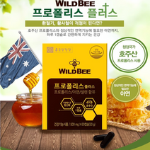 종근당건강 와일드 비 프로폴리스 플러스 4개, (500mg x 60캡슐) x 4개