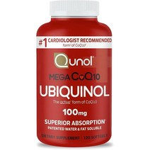 Kunal Qunol Mega CoQ10 100 mg 유비퀴놀 - 120 소프트젤, 2개
