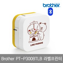 라벨프린터 PT-P300BTLB 캐릭터라벨기 블루투스라벨기 라인프렌즈 12mm라벨테이프증정, 사은품 12mm (노랑용지 검정글자)