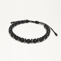 웨인 무광오닉스 헤마타이트 원석 매듭팔찌.펄린