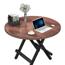 접이식 원형 테이블 공간활용 카페 다기능 주방 원룸, 01.월넛