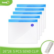 가정용진공포장기 무선진공포장기 떡포장기계 Saengq 진공 지퍼 가방 재사용 가능한 식품 저장 가방 핸드 헬드 진공 실러 용 진공 가방 bpa 무료 5pcs 또는 10 개몫, 26-28-5개