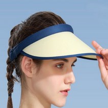 골프 모자 자외선/파크골프/UV차단/선스크린/골프모자/자외선차단/선캡/골프캡/썬캡/선스크린/썬스크린, 아이보리블루