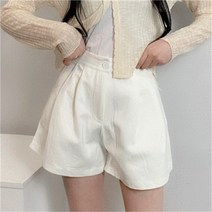 [비위치] 핀턱 3부 코튼 숏팬츠