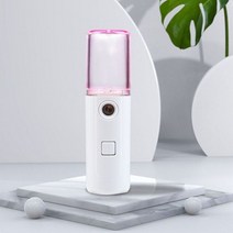 페이스스티머 홈케어기기 미용 나노 콜드 스프레이 페이스 스티머 미니 휴대용 USB 충전식 가습기 분무기 뷰티 쿨 미스트 스킨 케어 도구, 비핑크 투명