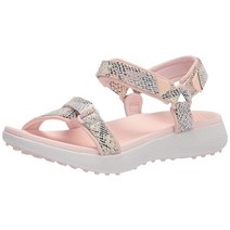 Skechers 여성 600 스파이크리스 골프 샌들 내추럴/멀티 3524489122, 11, 라이트 핑크/멀티 스네이크 프린트