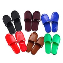 레자거실화 실내화 슬리퍼 사무실 병원 인쇄가능 호텔 분양, 브라운, 1개