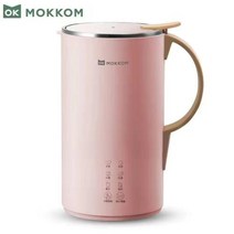 Mokkom 전기 식품 믹서 600ML 다기능 완전 자동 식품 믹서 스마트 난방 스테인레스 스틸 두유 제조기 휴대용 과즙 짜는기구, 분홍색_6 1 | AU 플러그, 분홍색+6 1+AU 플러그