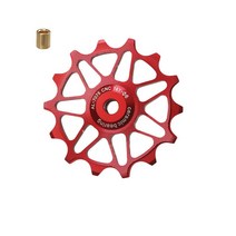 자전거기어변속 변속레버 그립쉬프트 MTB 도로 세라믹 도르래 후면 Derailleur 12T 14T 베어링 Shifter 가이드 휠 Shimano Sram GX 액세서리, 02 빨간