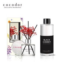 코코도르 미니플라워 디퓨저 50ml + 리필액 200ml, 뉴미니FL/블랙체리/뉴CO리필/모히또