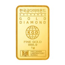 한국금다이아몬드 순금 미니 골드바 24K 1g 999.9 금시세