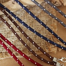 MOOLDN [5+1][국내제작] 딥컬러 도트 콕콕 마스크 스트랩 목걸이 분실방지 마스크 줄 끈