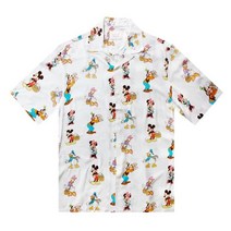 더셔츠하우스 프리미엄 하와이안 셔츠 남자 여자 커플 키즈 F하와이안 MICKEY2 아이보리