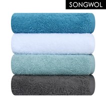 송월타월 항균 코마 40수 200g 수건, 1장, 블루