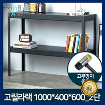 2단 앵글 낮은 철제선반 현관문앞 수납장 조립식장식장 팬트리 소품수납장, 1개