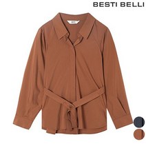베스띠벨리 여성용 벨트 카라 블라우스 BDBAI2423