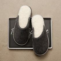 니트 양털 실내화, 차콜, 1개