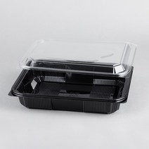 [DL] DL-246 블랙 반찬 김밥 용기 300세트 샐러드 샌드위치 일회용 도시락 배달 포장, [DL] DL-246 블랙 300세트