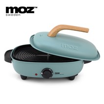 모즈 레트로 멀티쿠커 양면 전기그릴 DR-1200G, 블루쉬그린