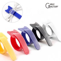 컴퓨터 전선 정리 케이블 벨크로 타이-15cm 블랙, 1개