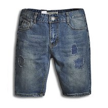 올진 JB디테일패치 스판 5부 남성 청반바지