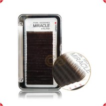미라클 다크브라운 속눈썹 플랫모 속눈썹연장재료, 0.15 CC컬 8mm
