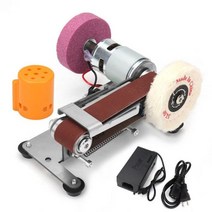 연마기 탁상 무선 샌딩패드 전기사포 미니 전기 벨트 샌더 DIY 연마 그라인딩 머신 커터 엣지 샤프너 목공 다기능 그라인더 110V 220V138819, Set C