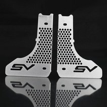 라디에이터 가드 사이드 커버 세트 스즈키 SV650X WCX0 WCX1 SV 650 X SV650 액세서리 바이크 오토바이, [02] 은