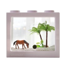 세남자바스켓 귀여운 동물친구들 국산 마리모 키우기 DIY세트, 갈색말세트+흰색 블럭